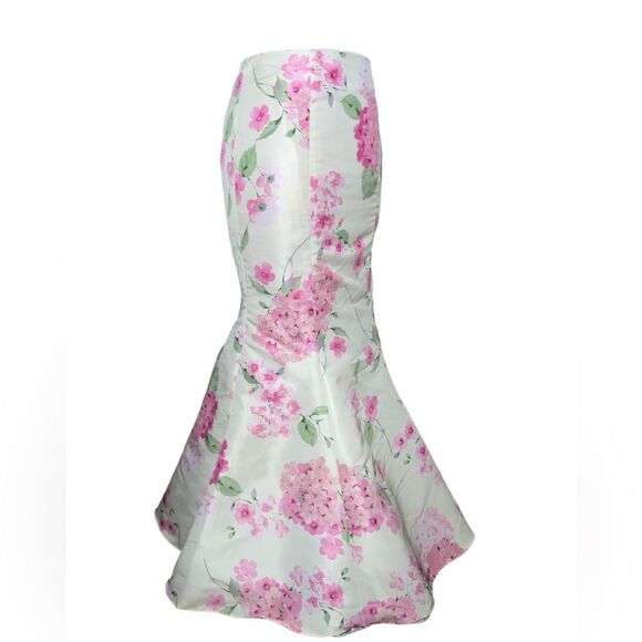 NWT Sherri Hill Pink Ivory Floral Skirt - Picture 4 of 7